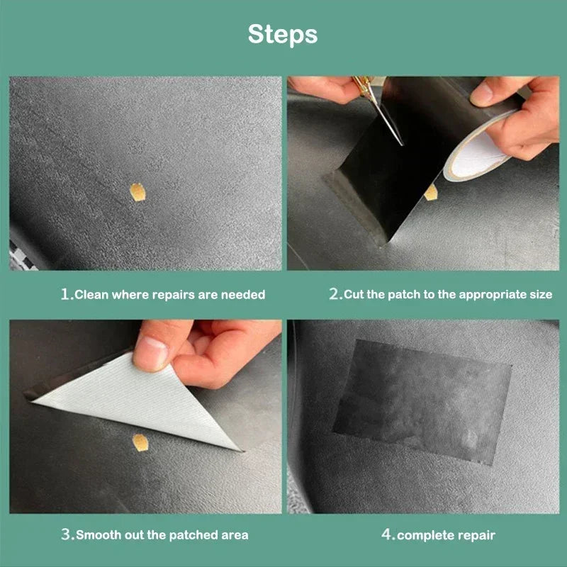 Waterproof Leather Repair Patch Tape for Outdoor Use,Ideal for Motorcycle Seat Cushion, Car Seat, Sofa Repair and Window Shading Oasis Select