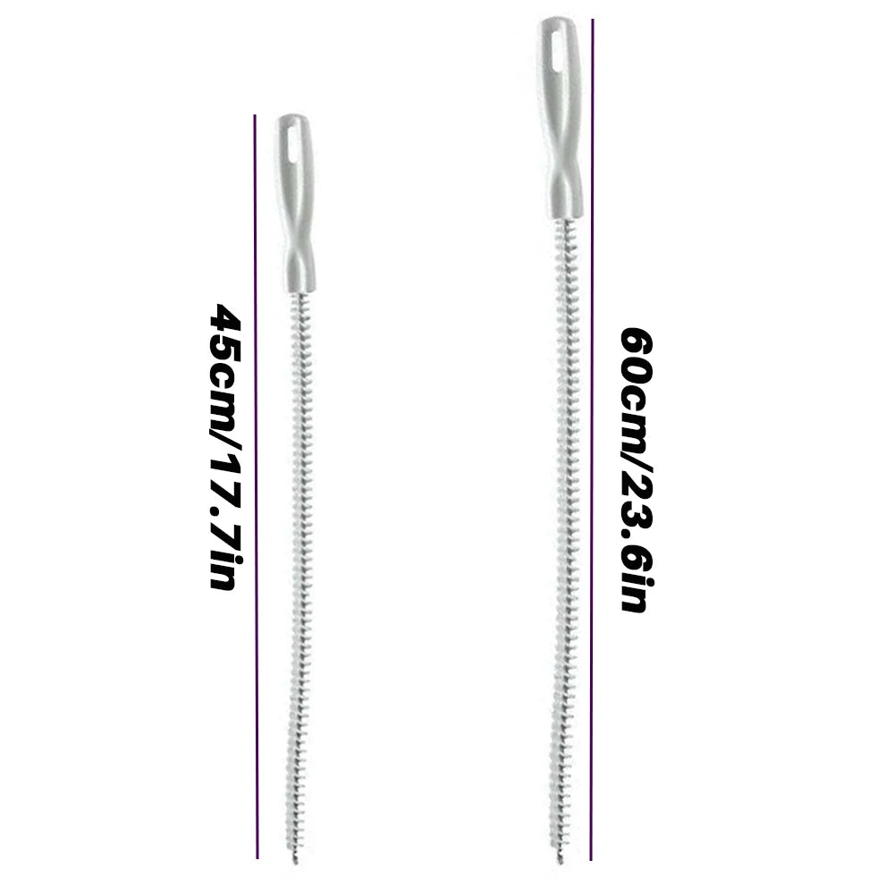 1-3pcs flexible drain hair removers, pipe hair cleaning, drain cleaning brushes, 45/60 cm, toilet unclogging, blockage removal Oasis Select
