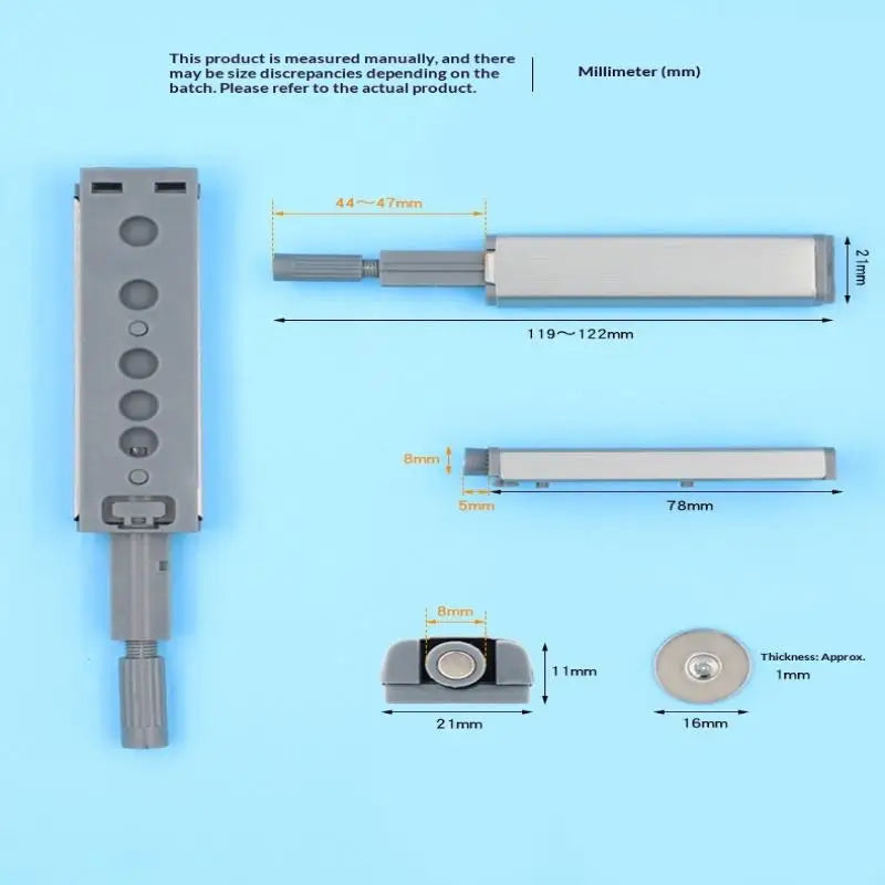 10PCS Magnetic Push Latches For Cabinets, Push To Open Cabinet Hardware, Push Touch Latch, Kitchen Door Push Latch Oasis Select