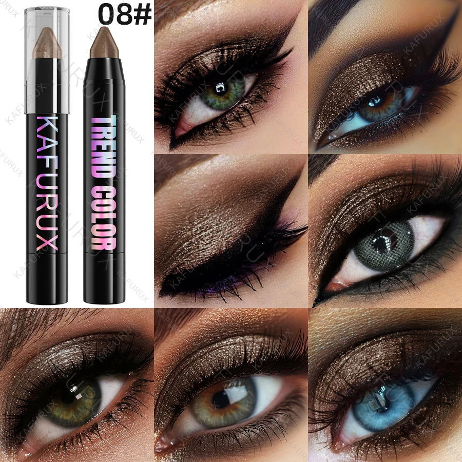 KAFURUX Metallic Glitter Eyeshadow Pencil – Waterproof Shimmer