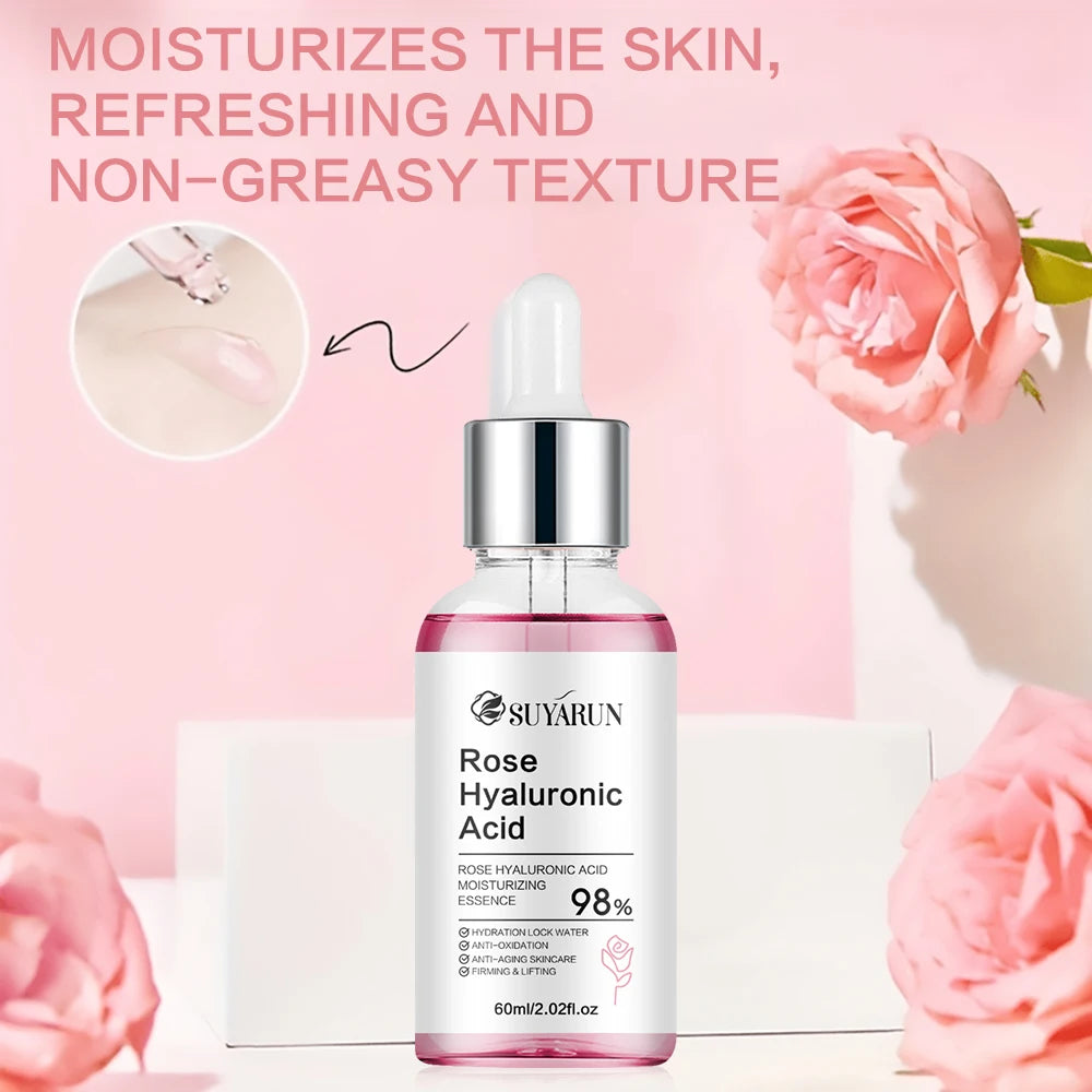 SUYARUN Professional Anti-Aging Rose Serum Essence for Face, Brightening & Even Skin Tone, Organic Rose Extracts. Oasis Select