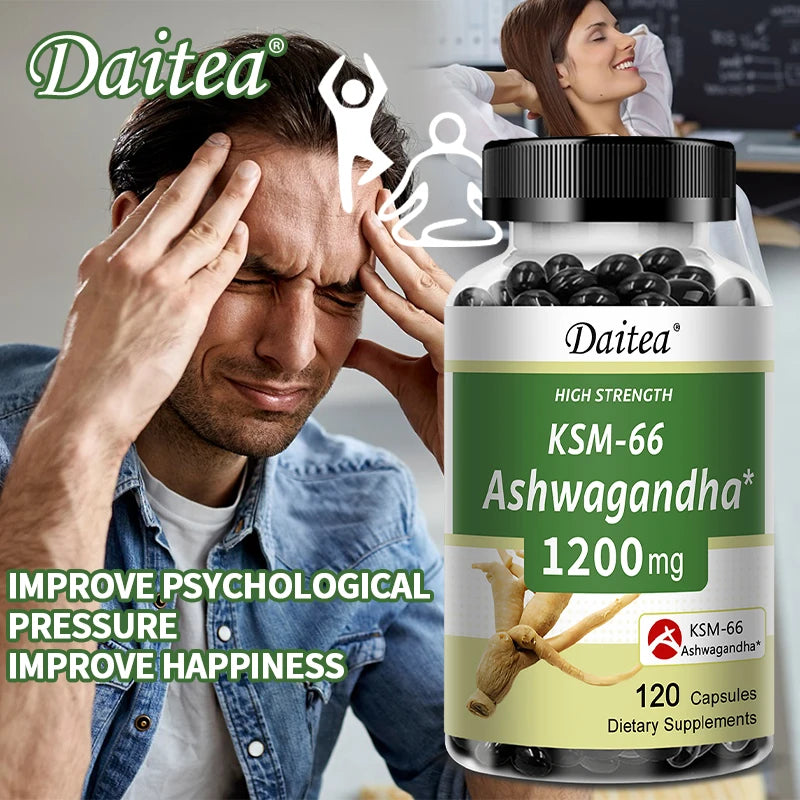 KSM-66 Ashwagandha 1200mg – Stress, Sleep & Mood Support Herbal Supplement Oasis Select