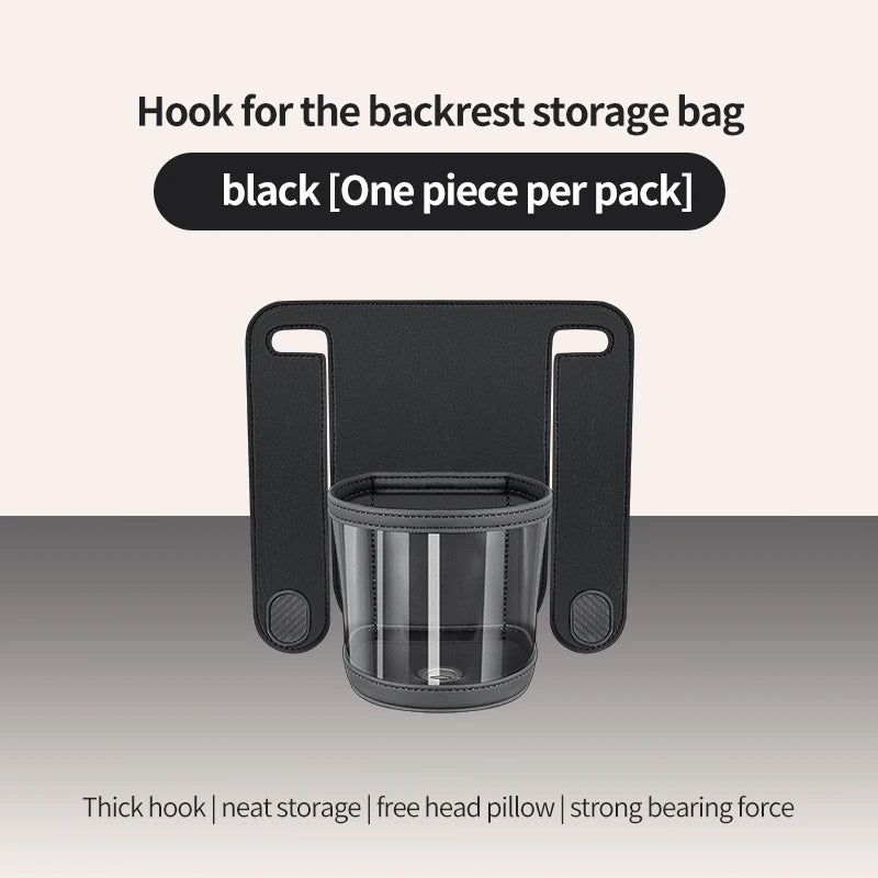 Car Headrest Cup Holder & Backseat Organizer with Hooks