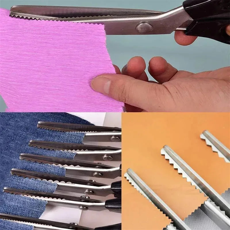 Tailor Scissors Pinking Shears Zig Zag Sewing Cut Serrated Lace Scissors Sewing Accessories Fabric Scissors DIY Sewing Tool Oasis Select
