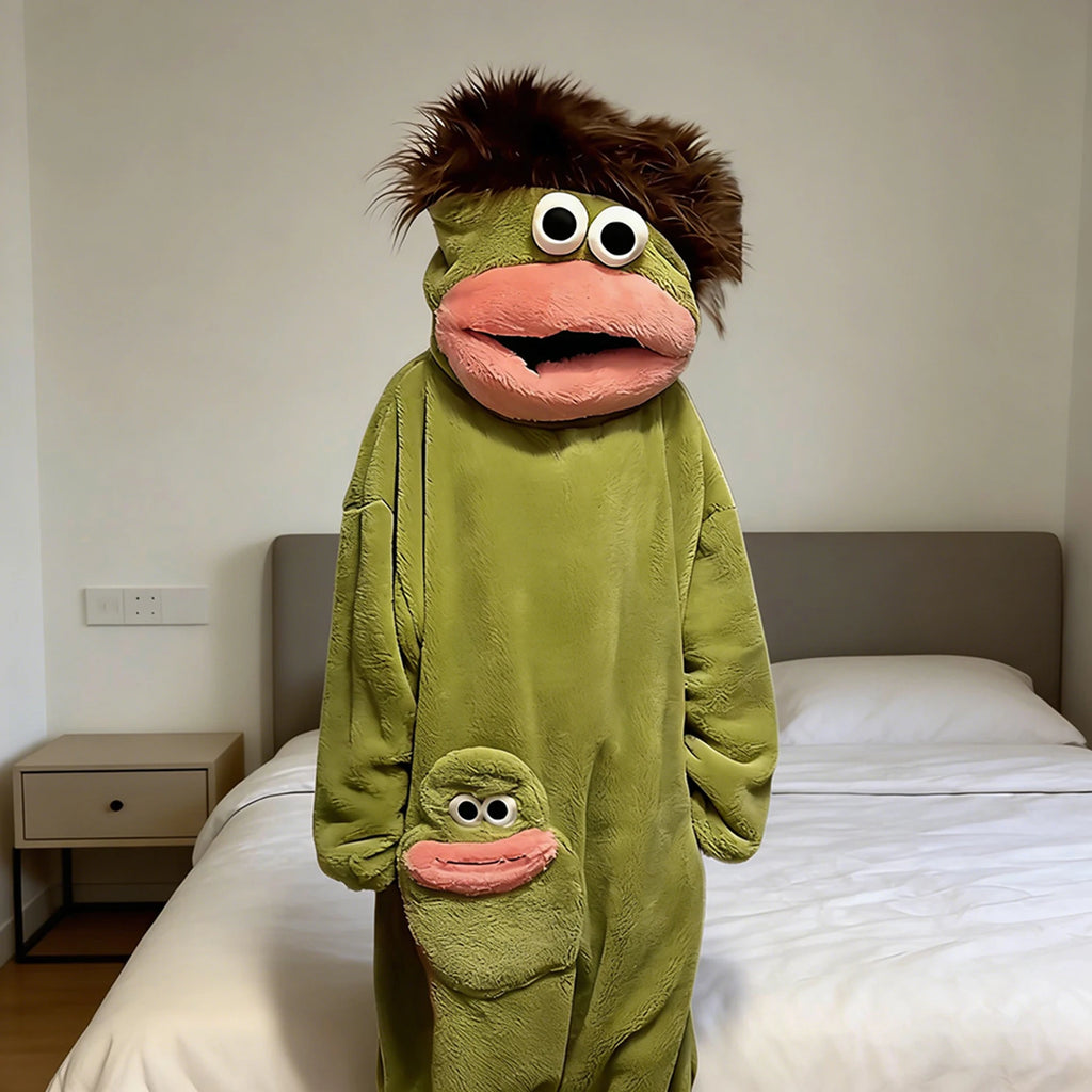 Monster Onesie Pajamas – Warm Coral Fleece Loungewear