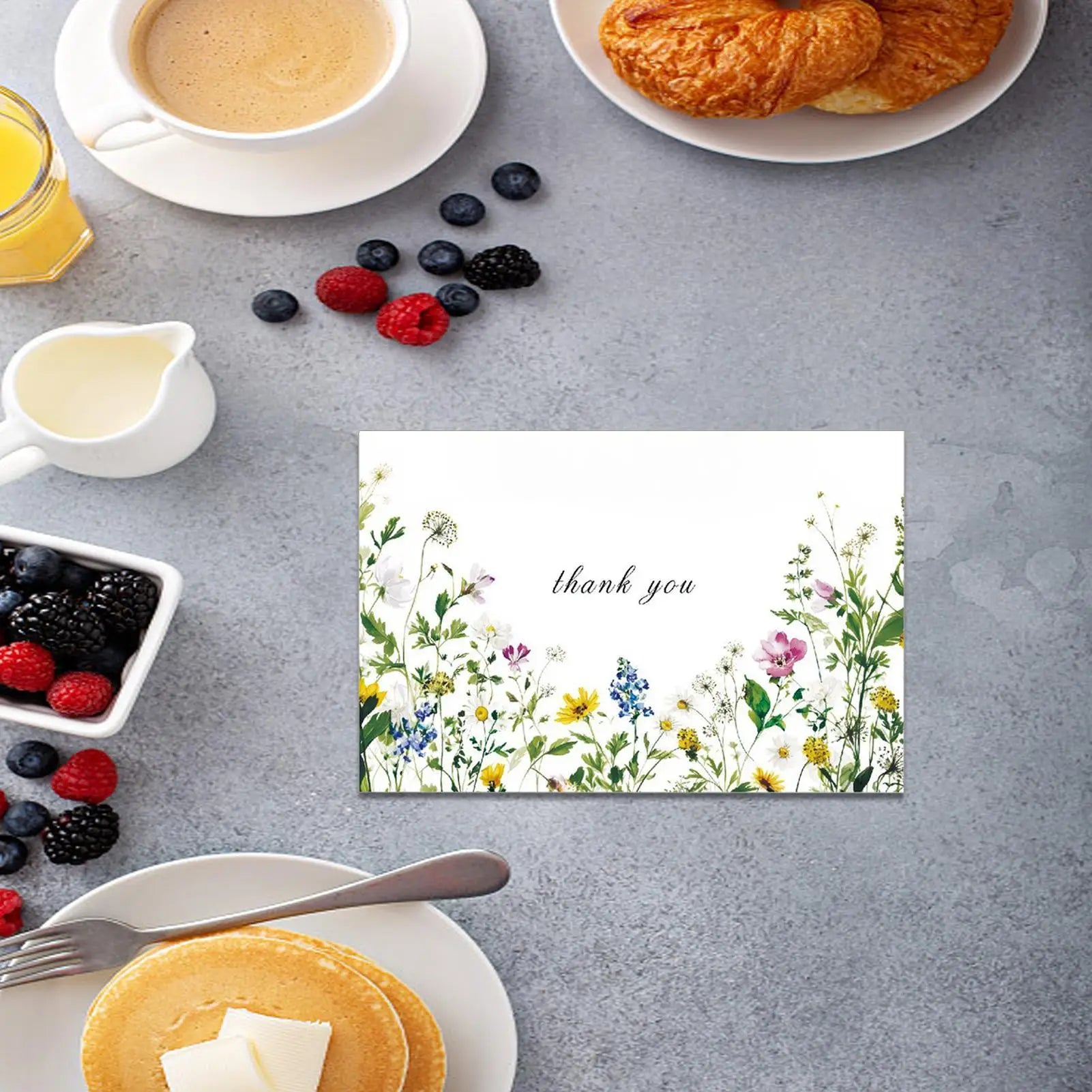 4Pcs Watercolor Floral Botanical Design Greeting Cards With Envelopes For Thank You Birthday Wedding Thank You Cards Oasis Select