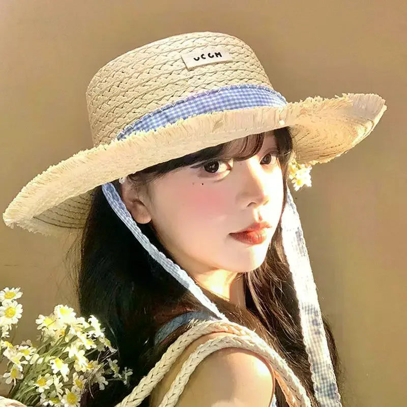 Women Straw Sunscreen Cap 모자 썬캡 비치모자 очки солнцезащитные женск Gorros Foldable UV Protection Outdoor Large Brim Sunscreen Oasis Select