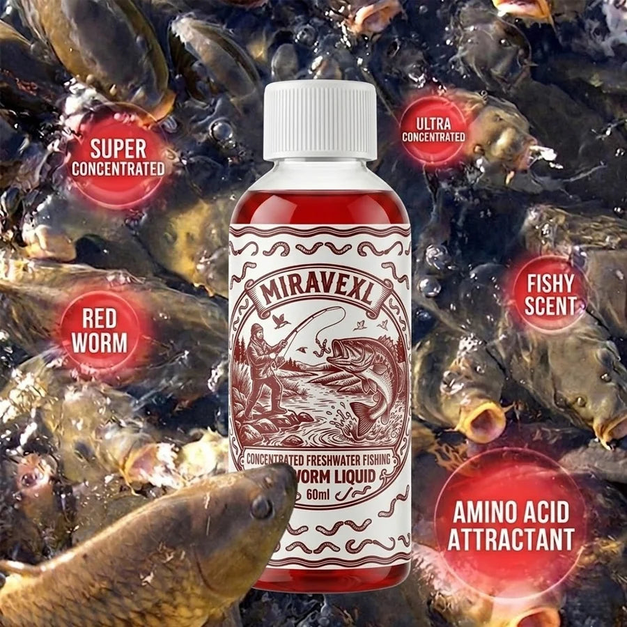 Concentrated Red Worm Liquid Fish Attractant Fishing Bait Additive Strong Scent Freshwater Carp Crucian Fishing Tackle Oasis Select