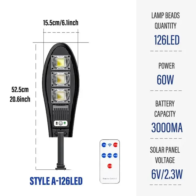 Outdoor LED Solar Lights Garden Street Light With Motion Sensor and Remote Control Waterproof Wall Light for Garage Floodlight Oasis Select W778B