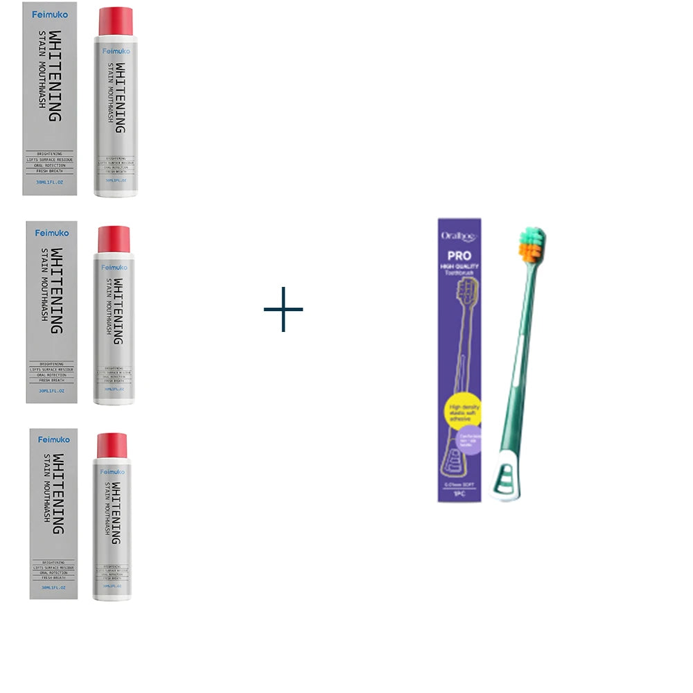 Refreshing Tooth Cleaning Mouthwash, Mild Cleansing Natural Remove Surface Dental Stains Fresh Breath Daily Oral Care Oasis Select Buy 3 Get 1 Free 1 Combo adults