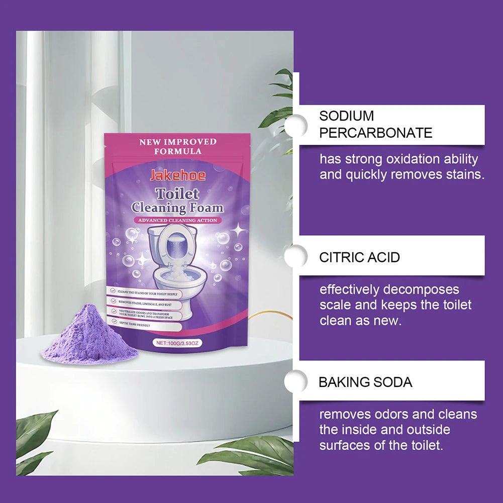 Foaming Toilet Bowl Cleaner Powder – Descaling & Odor Fresh