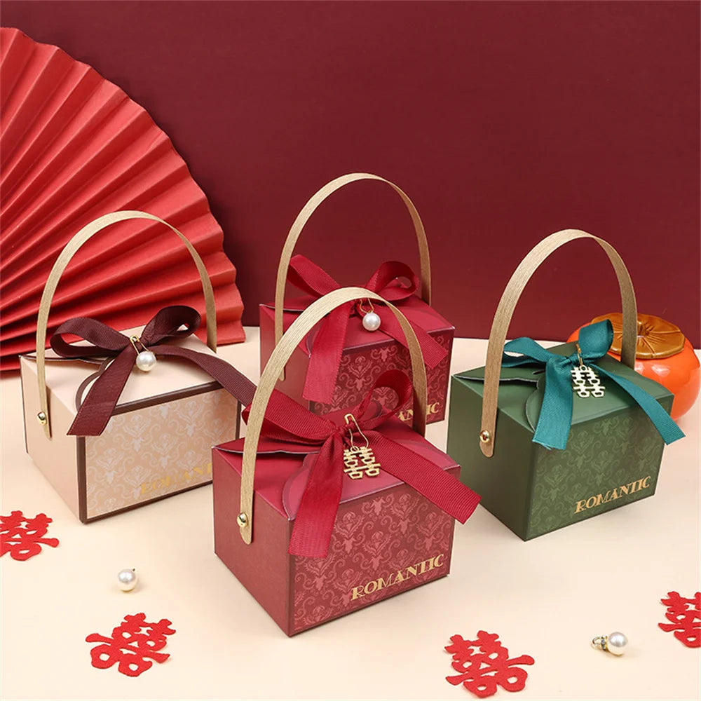 New Candy Box Champagne Gift Bags Birthday Baby Shower Favors Handheld Chocolate Gift Packing Box Decoration for Guests Oasis Select