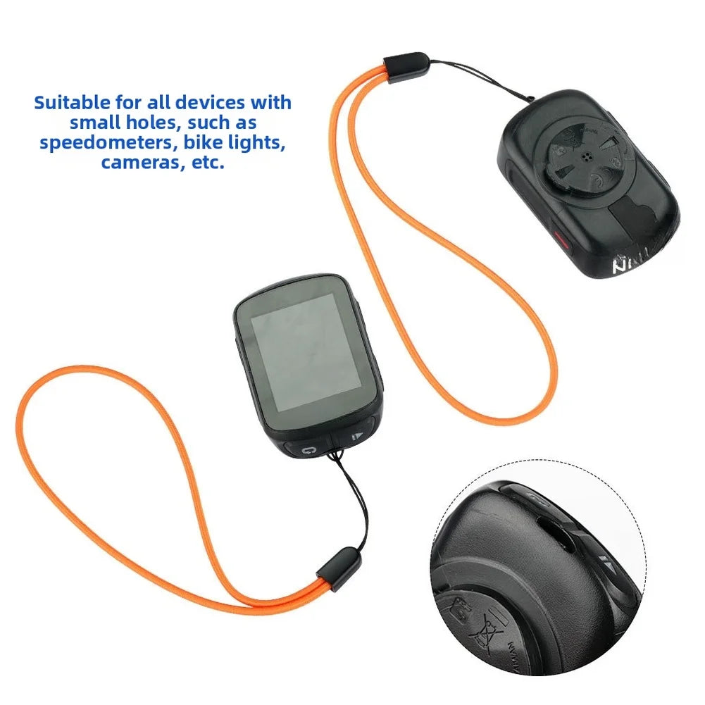 Stretchable Bike Computer Strap Anti-Loss Elastic Lanyard for GPS Devices Camera Mount Lights 15cm Unstretched 32cm Stretched Oasis Select