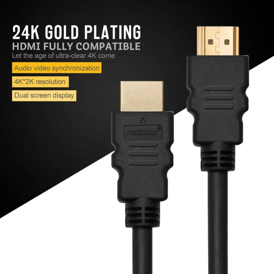 Compatible Cable Video Cables Gold Plated 1.4 4K 1080P 3D Cable for HDTV Splitter SwitcherICable Oasis Select black 1m