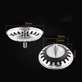 1 PCS Waste Plug Premium Kitchen Sink Strainer Replacement Basin Drain Filter Stainless Steel 80mm Sizes Fixing Pin Oasis Select silver 1PCS