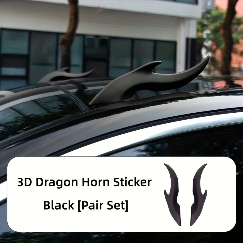 3D Dragon Horn Car Roof Decoration Sticker for SUV & Sedan