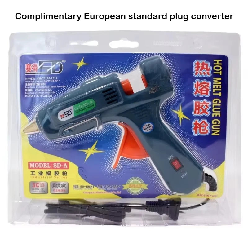 60-100w Dual Power Hot Melt Glue Gun SD-A Manual Flat Insert Large Industrial Household Glue Gun Oasis Select