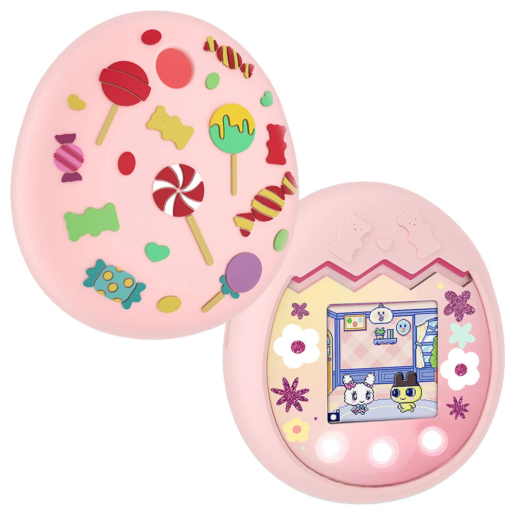 Protective Skin Sleeve Shell Anti-ScratchSilicone Case Protective Case with Hand Strap Anti-drop for Tamagotchi Pix Accessories Oasis Select Pink B China Mainland