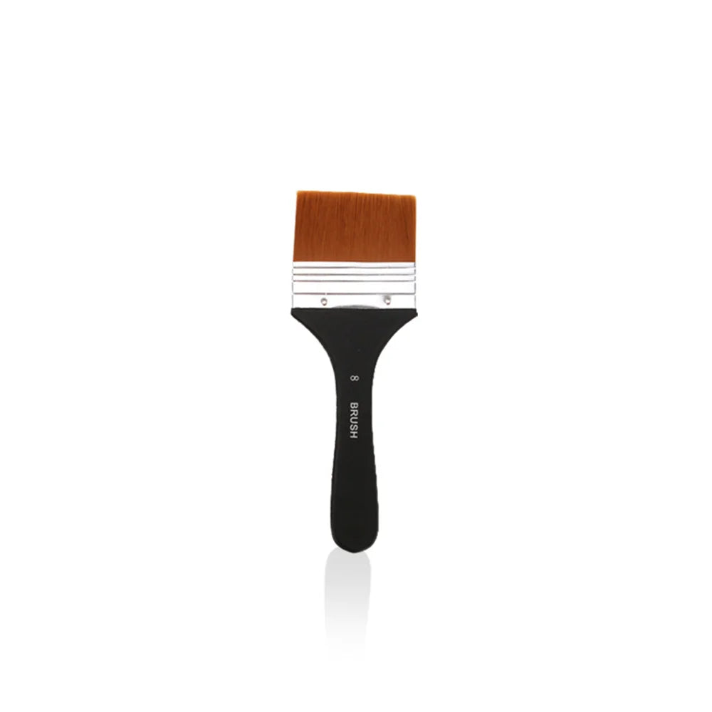 1/3/4/7Pcs Flat Paint Brushes for Acrylic Painting, Oil Art Paint Brushes Set, Craft Paint Brushes for Applying Gesso, Acrylic P Oasis Select Black Flat Wide-8