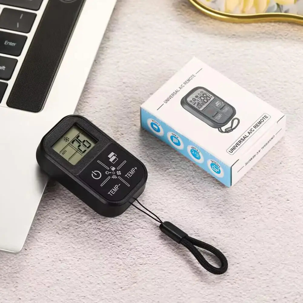 Universal AC Remote Control with Thermometer – Any Brand
