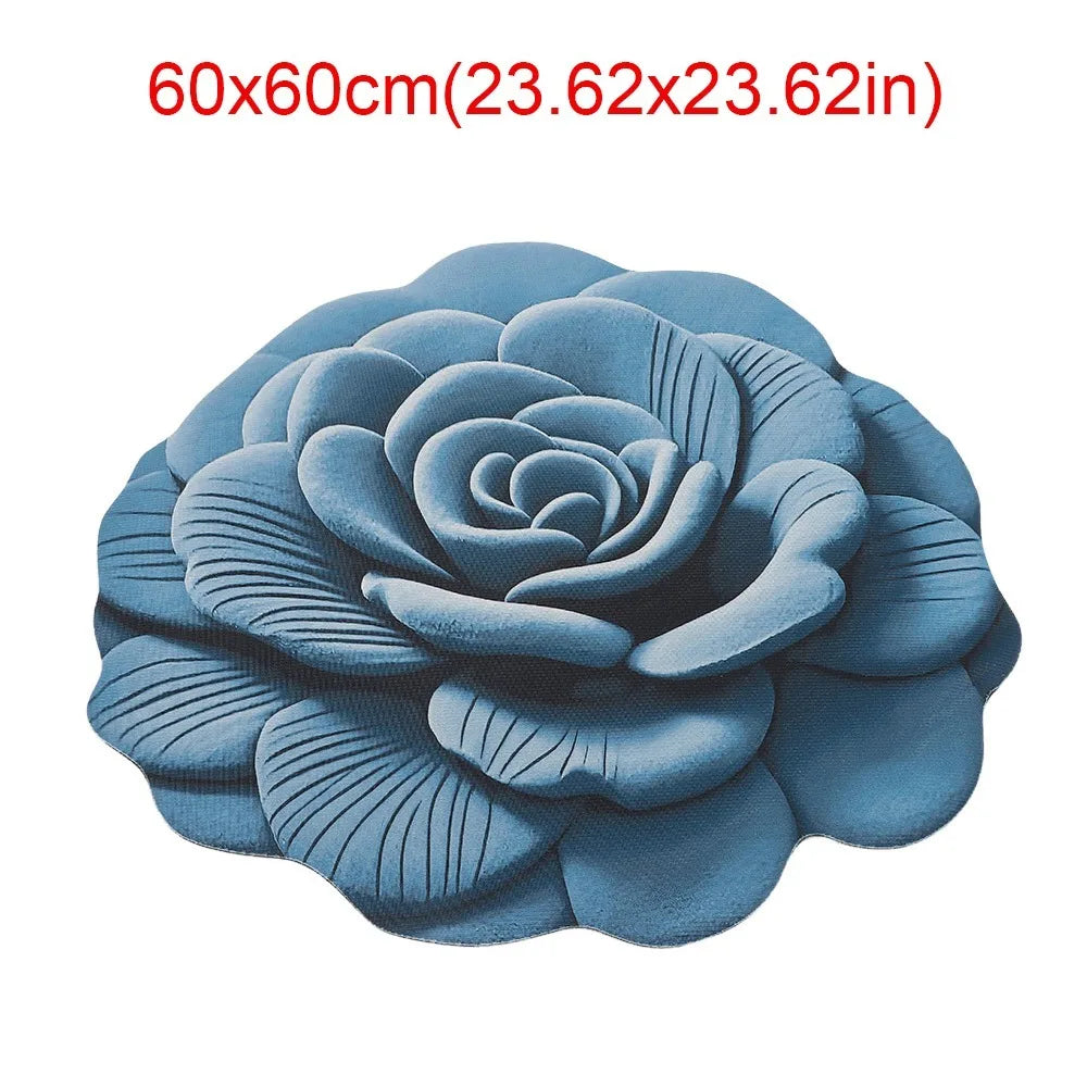 Peony Flower Shaped Non-Slip Floor Mat | Soft Absorbent Rug