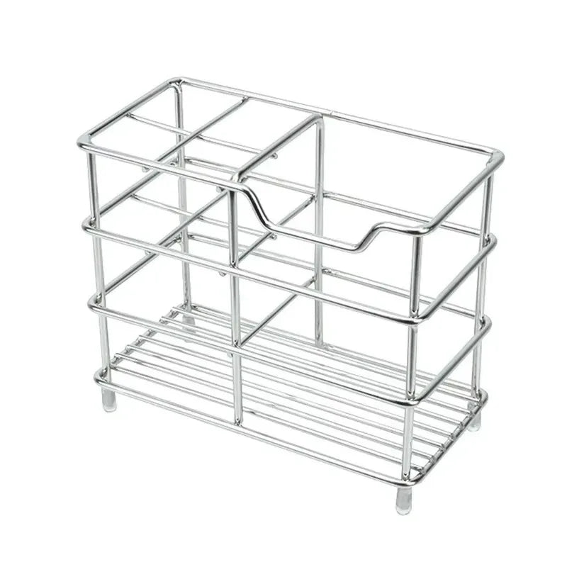 Five Compartment Bathroom Organizer Rack Multi Grid Toothpaste Brush Storage Caddy Countertop Separated Slot Wash Accessory Oasis Select