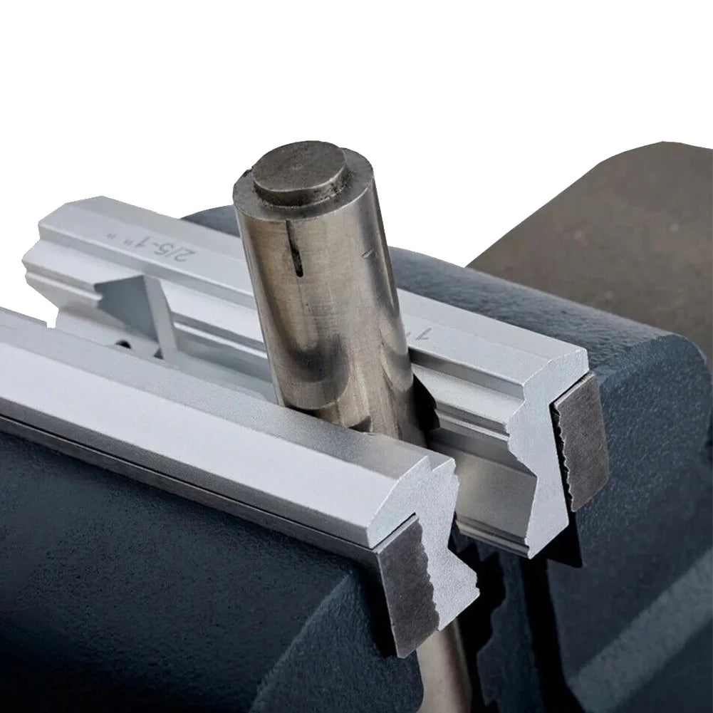 1pair 4/5/6/7/8 Inch V-clip CNC Milling Steel Vise Hard Jaw Fixture V-Type Jaw Aluminum Alloy Vise Jaws Hand Tools Oasis Select