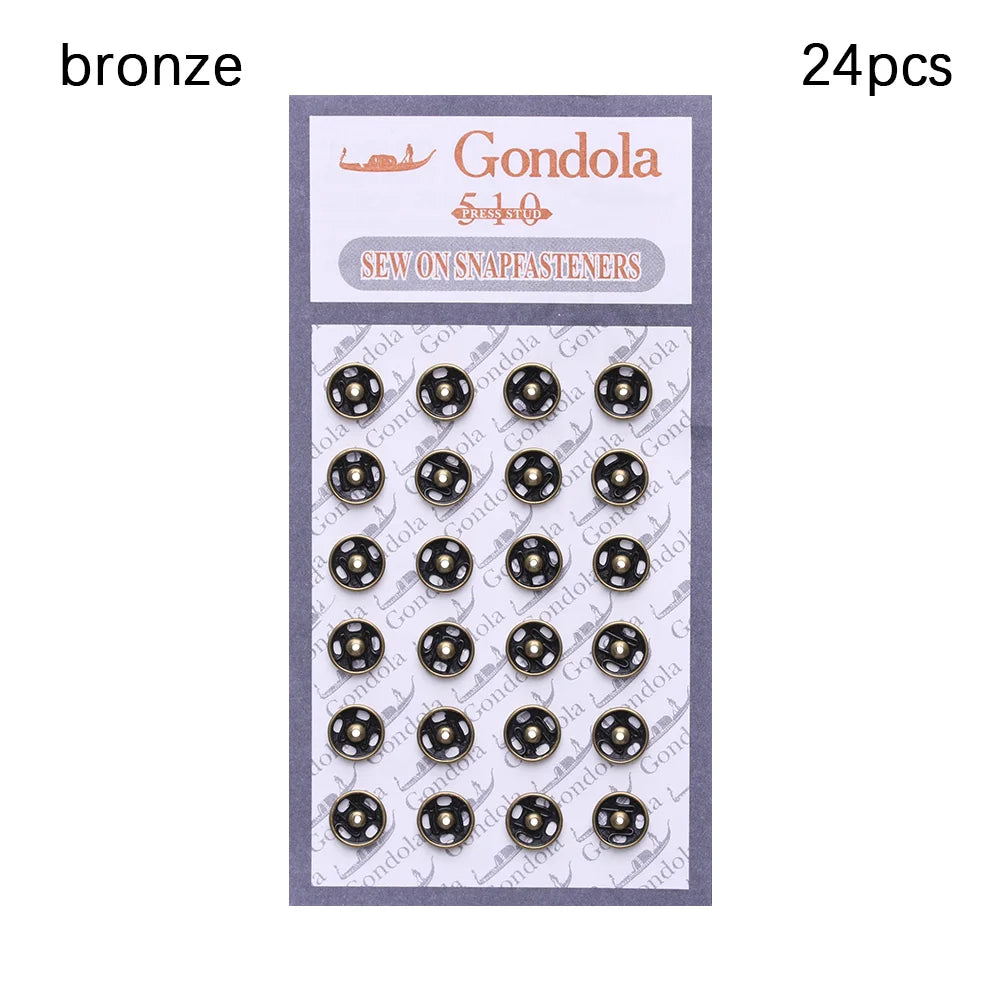 10/24pcs Cute Girl Gift Invisible Snap Craft Metal Buckles DIY Clothes Mini Buttons Clothing Sewing Buckle Oasis Select Bronze 10pcs