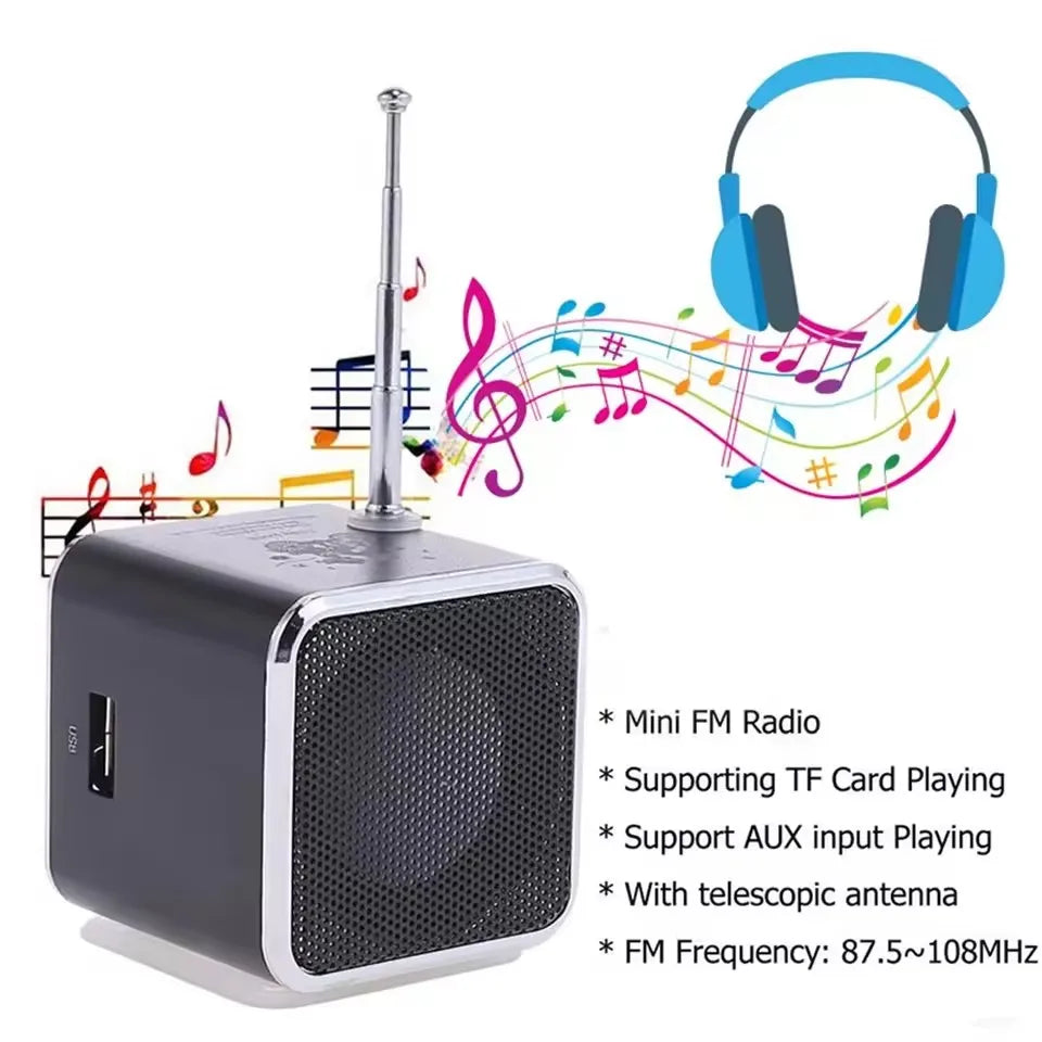 AyeBeau Mini Bluetooth 5.0 Speaker – FM Radio & MP3 Player