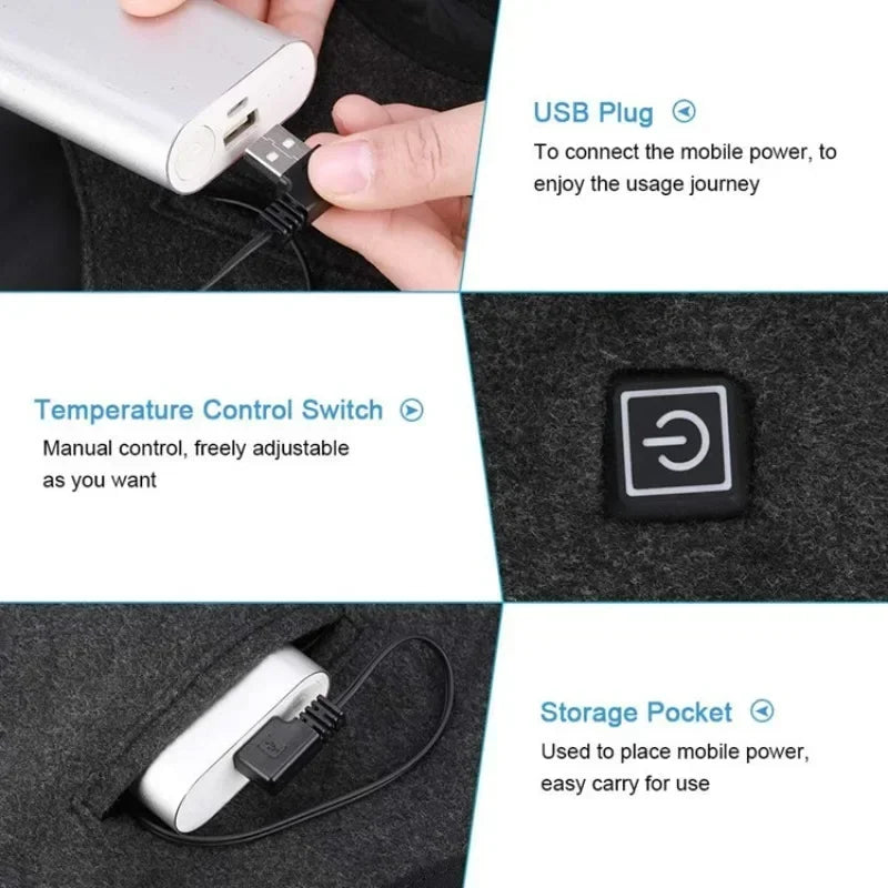 Electric Heated Jackets Winter Heated Vest for Men Women Graphene Heat Coat USB Heating Padded Jacket Keep Warm Vest Oasis Select