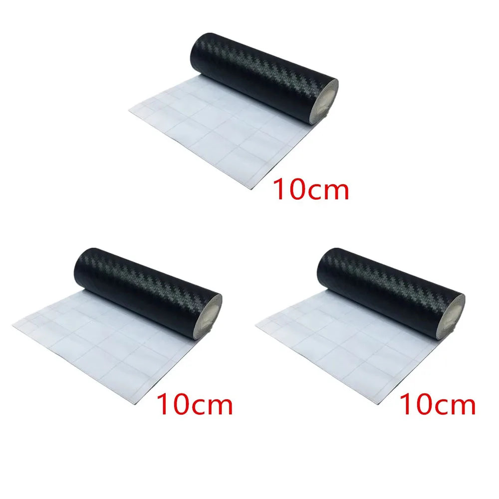 1/3Pcs Carbon Fiber Stickers Door Sill Anti-stepping Protector Trunk Bumper Side Mirror Anti Scratch Tape Auto Decals Oasis Select 10cm 3pcs Length 7m
