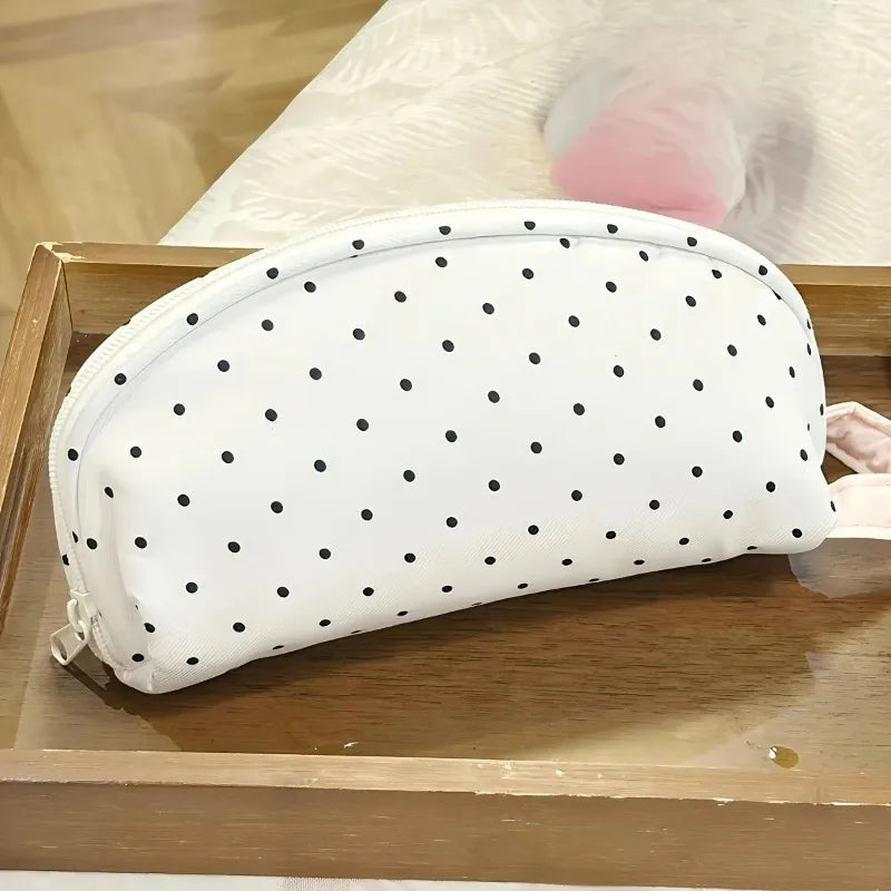 INS Polka Dot Shell Pencil Case Multi-functional Stationery Storage Bag Large Capacity Pen Pouch Student Daily Gift Oasis Select