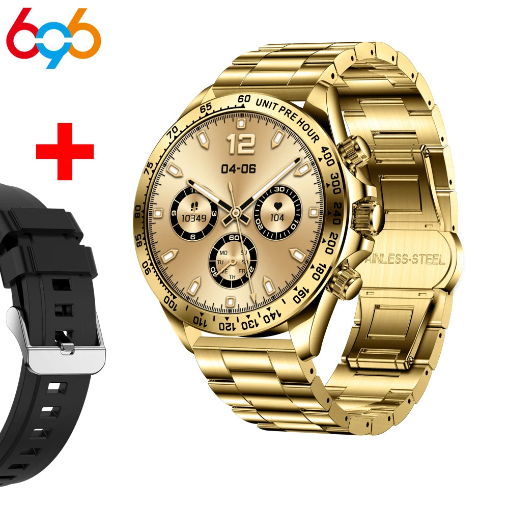 New 1.43" AMOLED Screen Men Business Smartwatch Blue Tooth Call Smart Watches Heart Rate Health Sports Fitness Waterproof 400mAh Oasis Select GDGD3M A BKS