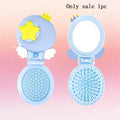 Magic Folding Mirror Comb – Moon & Star 2-in-1 Hair Brush Folding Mirror Comb Oasis Select UV175Moon-blue-02