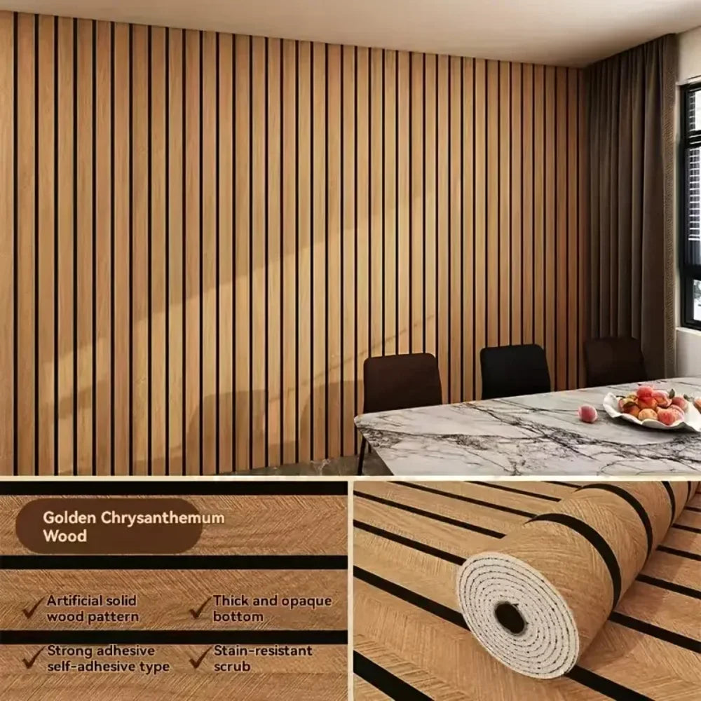 Thick Brown Grid Peel and Stick Wallpaper Faux Plaid Design Waterproof and Moisture-Proof Ideal for Walls Ceilings Home Decor Oasis Select 3mx40cm Brown