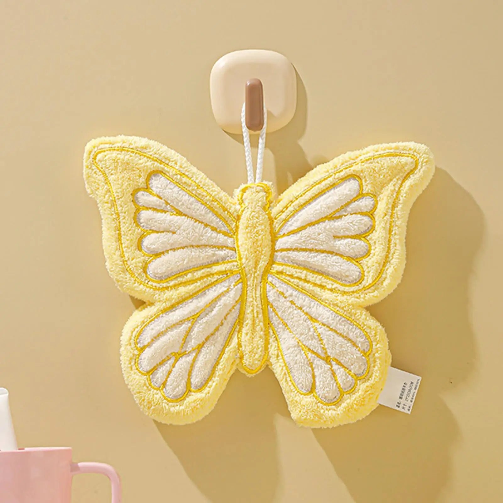 Hand Towels Butterfly Shape Absorbent Kitchen Towel Soft Towel Hanging Towels Handkerchief Towels Home Wash Hand Towels Oasis Select