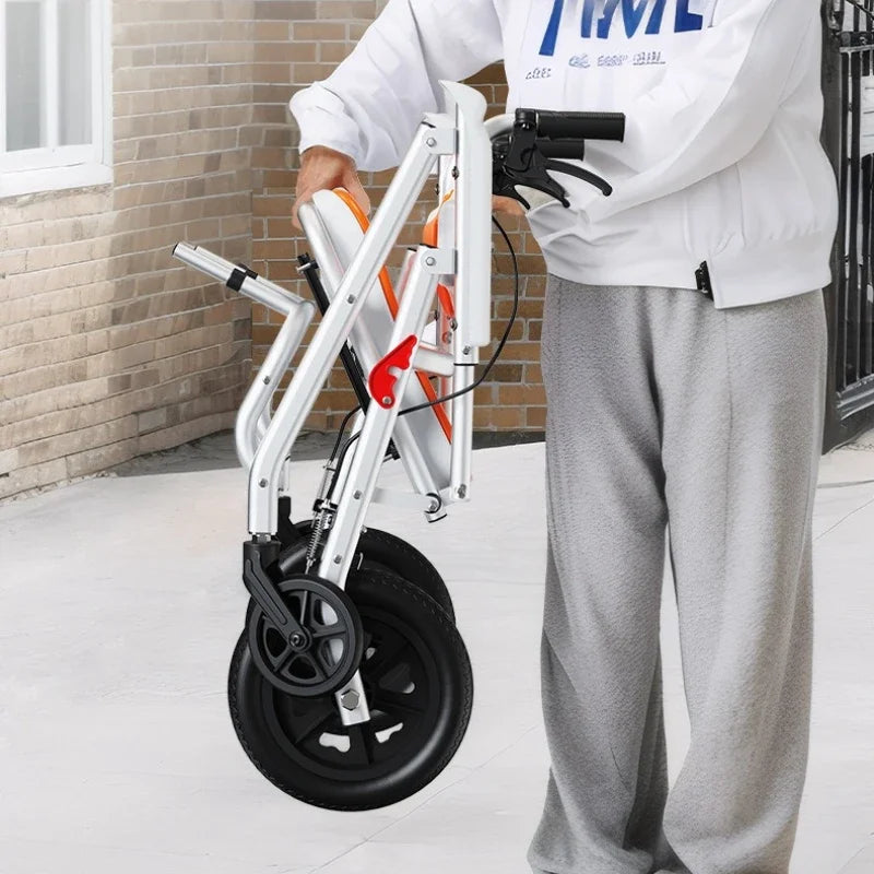 Solid Old Man Toilet Chair Wheeled Disabled Toilet Mobile Toilet Portable Household Care Bath Folding Small Wheelchair Oasis Select