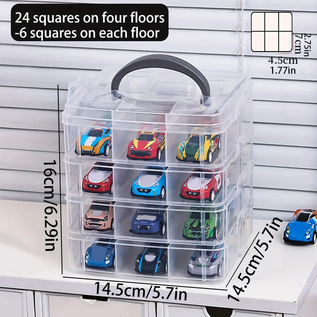 1pc Transparent and Minimalist Toy Storage Box, Dustproof and Moisture-Proof, Jewelry, Earrings, Portable Storage Box Oasis Select 4 layers-transparent