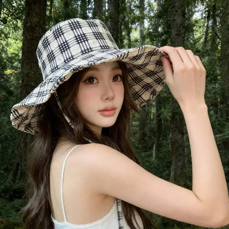 Floral Reversible Bucket Hat Women Sunhat uv차단 шляпа женская от солнца Gorros para el sol de mujer Wide Brim Cap zomer pet dames Oasis Select Black