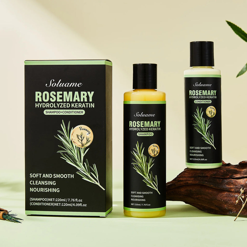 Rosemary Keratin Shampoo & Conditioner Set – Repairs Damaged Hair Shampoo & Conditioner Set Oasis Select Smoothing & Straightening