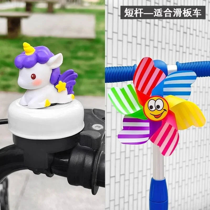Unicorn children's bicycle bell super loud universal cute cartoon balance bike bicycle skateboard horn super loud Oasis Select