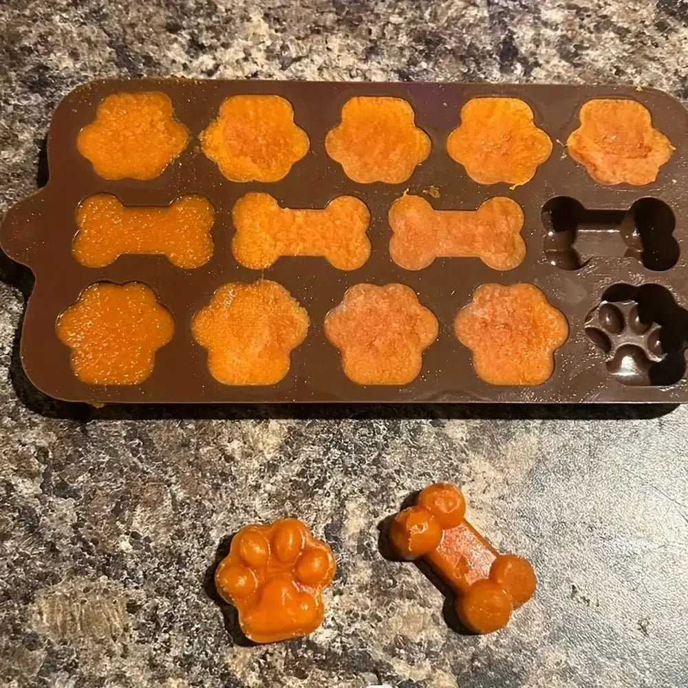 Silicone Chocolate Mold Dog Bone Cat Paw DIY Ice Tray 14 -grid Temperature Resistance -40~ 230°C Cake Baking Tool Fondant Oasis Select