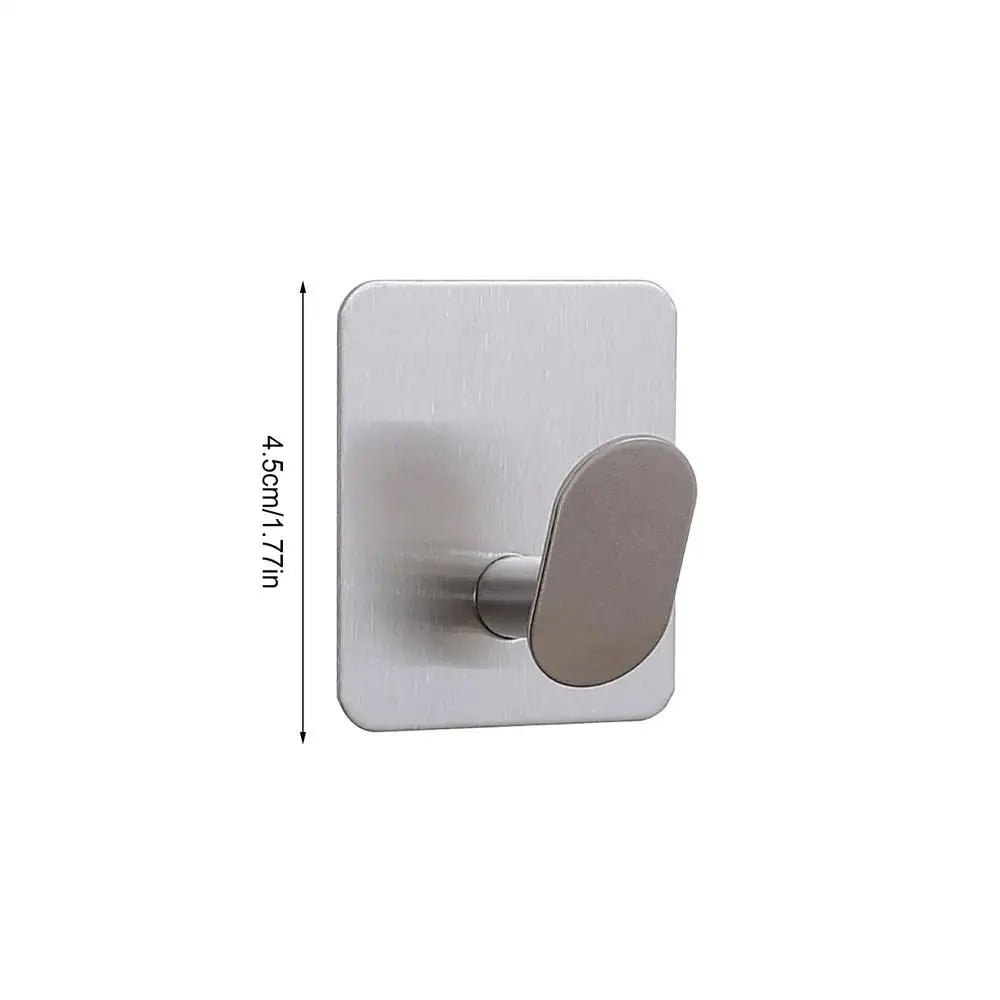 1PC Adhesive Hook Heavy Duty Waterproof in Shower Hooks for Hanging Towels Clothes Robes for Bathroom Home Wall Hook Oasis Select Silver 1PC