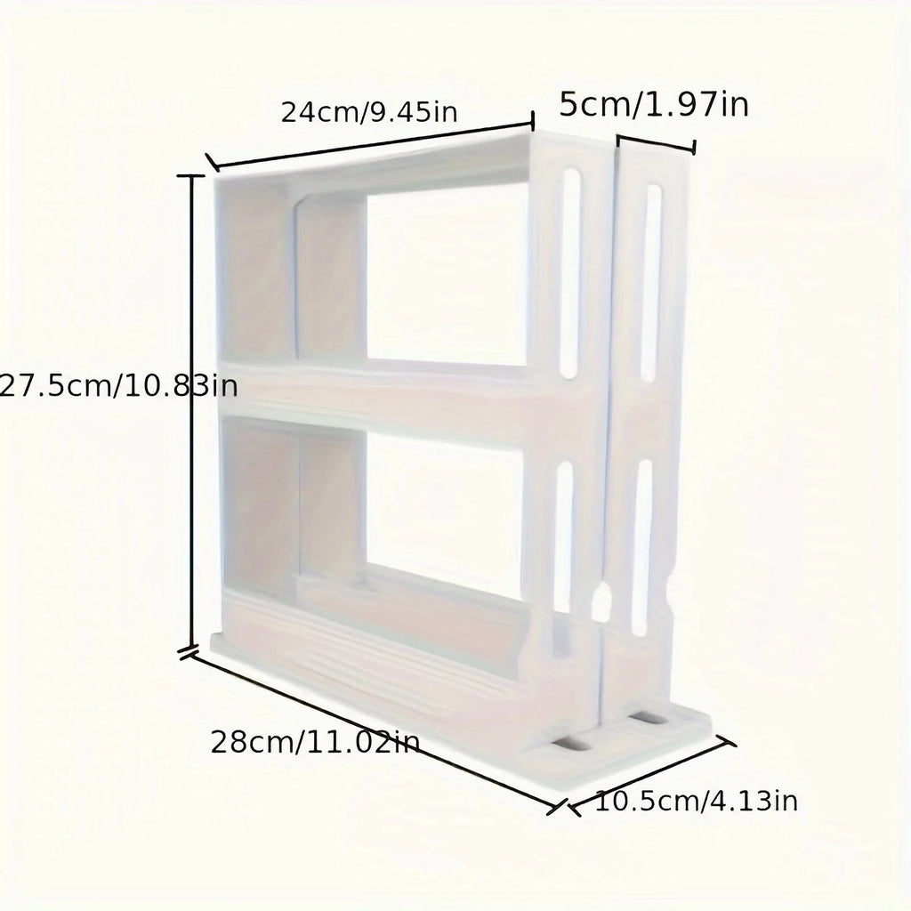 1 PC spice storage rack,90 degree swivel item storage rack, countertop 2 tier storage rack,small storage and organizer rack Oasis Select