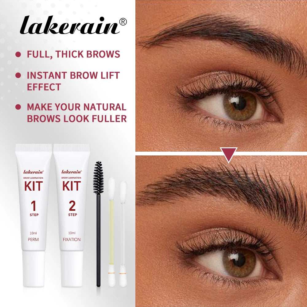 Lakerain Brow Lamination Kit Semi-Permanent Full Thick Lamination Brows Lifting Perming Setting Cream Tools Set Salon Home Use Oasis Select