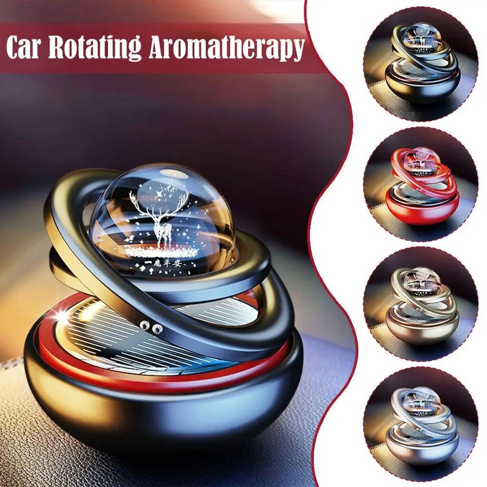 Central control suspended ornament Rotating Car Double Suspended Crystal Ball Aromatherapy Perfume Ornaments Creative Ornaments Oasis Select