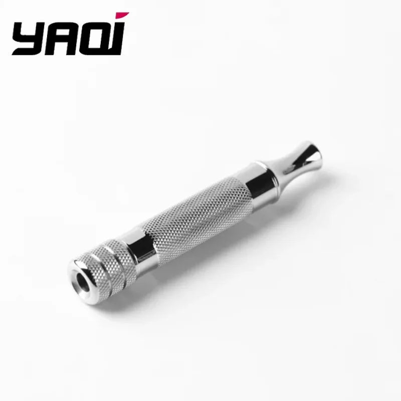 Yaqi Diagonal Stainless Steel Safety Razor Handle 77mm Handle Length And13MM Diameter Comfortable Non-Slip Grip Shave Experience Oasis Select