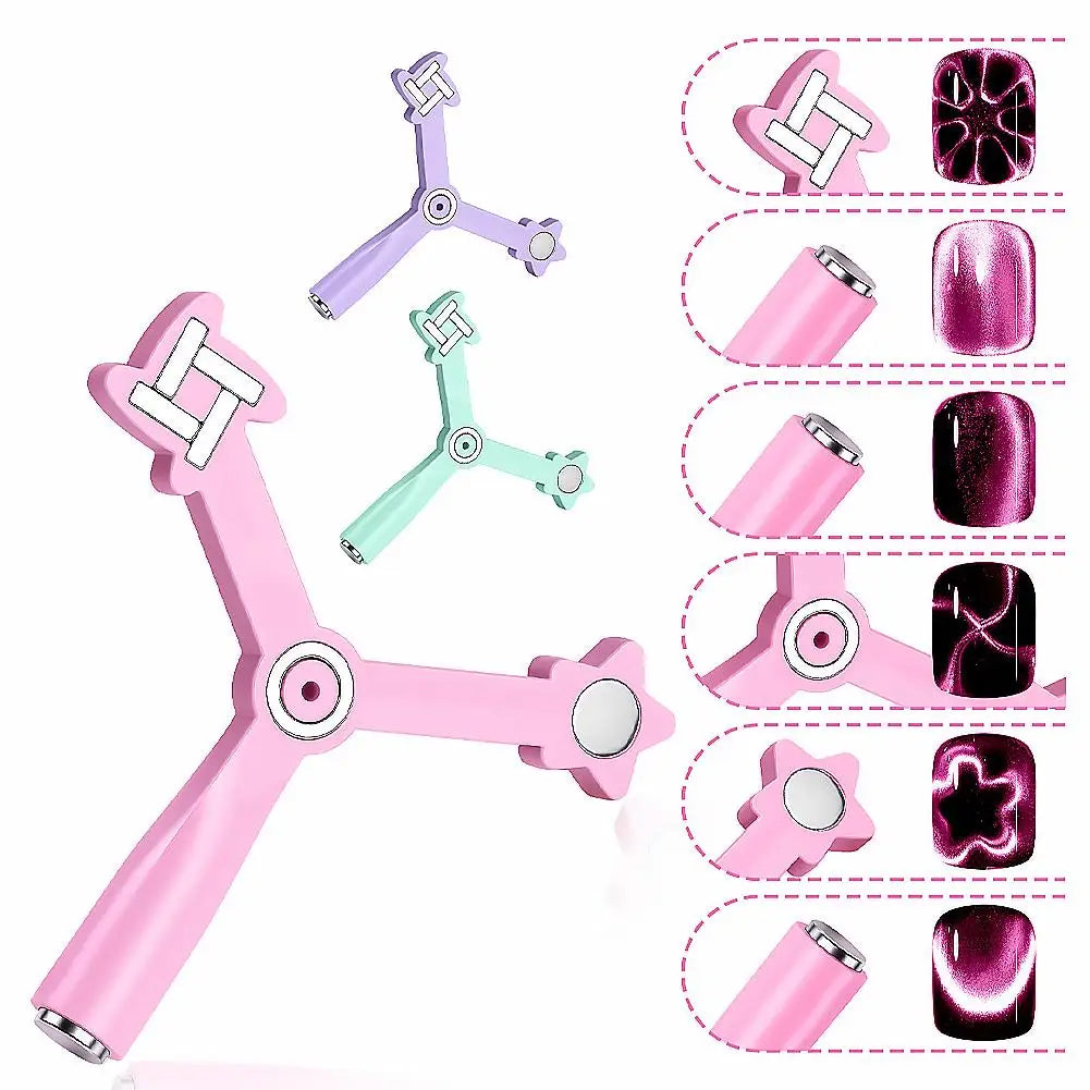 4-in-1 Cat Eye Magnet Nail Art Tool | Multi-Style Magnetic Stick Nail Art Magnet Tool Oasis Select
