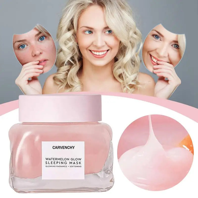 Watermelon Overnight Sleeping Mask – Hyaluronic Acid & AHA