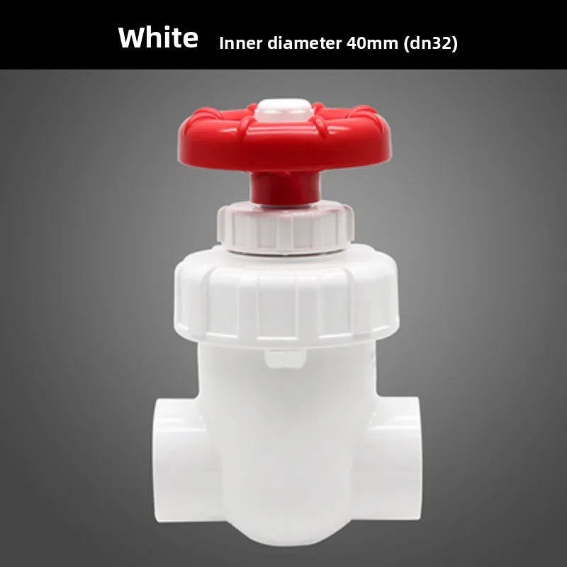 20/25/32/40/50/63mm Hi-quality UPVC Gate Valve Garden Irrigation Aquarium Accessories Precision Flow Control PVC Sluice Valve Oasis Select WHUTE 40MM